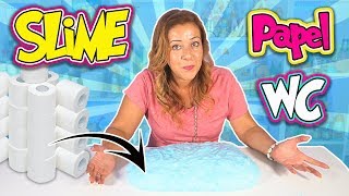 SLIME con PAPEL higiénico  TOILET PAPER SLIME  COMO SE HACE SLIME [upl. by Johnathan]