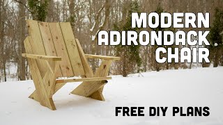 We Built a Modern Adirondack Chair FREE PLANS [upl. by Erina]