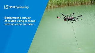 Bathymetric survey of a lake using UAV drone with echosounder [upl. by Aronal839]