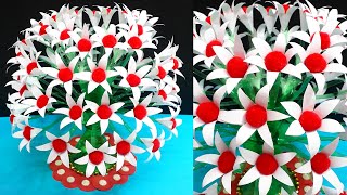 How to make Guldasta from Plastic bottles amp Papers DIY room decoration idea [upl. by Latrell]