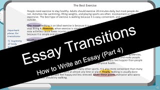 How to Write an Essay Transitions with Worksheet [upl. by Nawd]