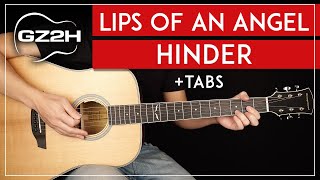 Lips Of An Angel Guitar Tutorial Hinder Guitar Lesson Standard Tuning amp Studio Tuning  Solo [upl. by Nodnelg]