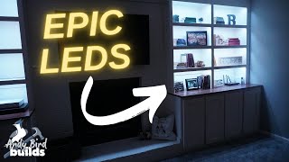 Installing LEDs Lights On Living Room BuiltIns Tutorial  Living Room Reno Part 2 [upl. by Peltz]