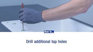 How to drill additional tap holes in a SILGRANIT® sink [upl. by Amekahs426]