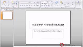 Powerpoint Präsentation Tutorial Deutsch Einleitung [upl. by Muffin563]