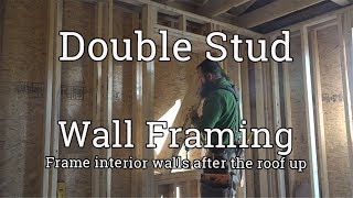 Framing DoubleStud Walls [upl. by Lemrej]