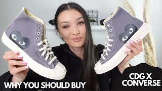 Why You Should Buy CDG x Converse  Grey Review amp Comparison To The Standard Converse [upl. by Grey]