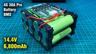 How to Make a 4S 30A 18650 Rechargeable Battery Pack 27200mAh [upl. by Oibirot]