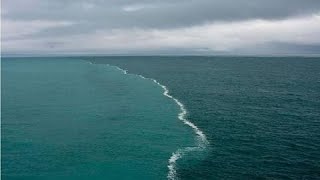 Atlantic and Pacific ocean meet at the point of mid ocean  Mystery its rare view [upl. by Ettenel]