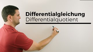 Differentialgleichung Differenzialgleichung Rückblick Differentialquotient  Mathe by Daniel Jung [upl. by Butch]