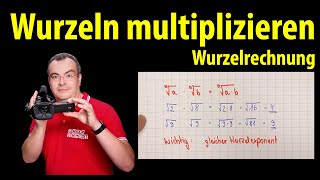 Wurzeln multiplizieren  Wurzelrechnung  Lehrerschmidt [upl. by Srednas]