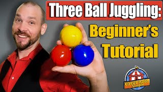 Learn to juggle 3 balls Beginners tutorial [upl. by Enelrad]