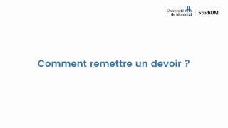 StudiUM UdeM  Comment remettre un devoir [upl. by Colwen27]