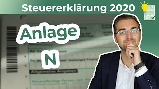 Steuererklärung 2020  Anlage N ausfüllen [upl. by Janeczka]