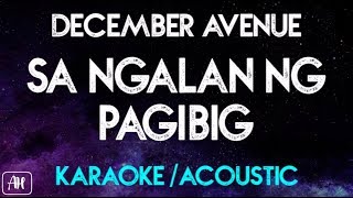 December Avenue  Sa Ngalan Ng Pagibig KaraokeAcoustic Instrumental [upl. by Accalia]