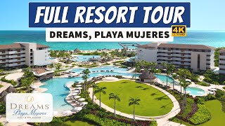 Dreams Playa Mujeres Golf amp Spa Resort  All Inclusive Family Resort  Full Walkthrough Tour 4K [upl. by Jaymie]