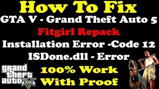 How To Fix  GTA 5  ISDonedll Error  Installation Error  Lolly Repack Fitgirl [upl. by Ahsrats]