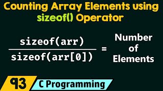 Counting Array Elements using sizeof Operator [upl. by Alyt]