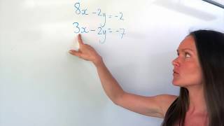 The Maths Prof Solve Simultaneous Equations part 1 by elimination [upl. by Hilly]