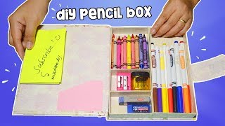 How To Make Pencil Box DIY Pencil Case Back To School [upl. by Yelac]