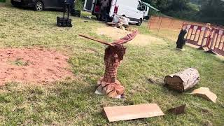 A fabulous range of wooden sculpture at Caerleon festival 2024 [upl. by Ennaisoj398]