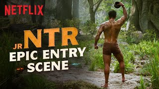 Jr NTRs Entry Scene  RRR Hindi  Netflix India [upl. by Edelson]