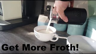 How to Get More Froth from Your Nespresso Coffee Aeroccino  Nespresso tips and help [upl. by Bilac]