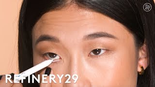 Waterline White Eyeliner Tutorial  Short Cuts  Refinery29 [upl. by Alley]