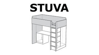 How to assemble the STUVA loft bed frame [upl. by Aliban]