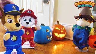 Toy Learning Videos for Kids Paw Patrol Halloween and Home Alone Skits [upl. by Enatan]