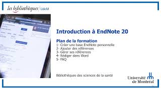 EndNote 20  Introduction créer une base de données personnelle [upl. by Aiahc131]