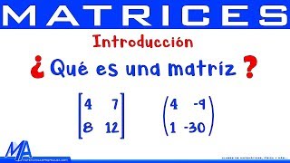 Matrices Introducción  Conceptos básicos [upl. by Nimesh]