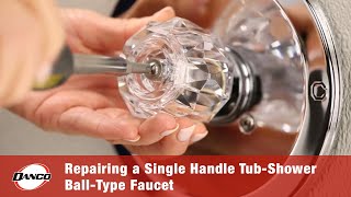 Repairing a Leaky Single Handle TubShower BallType Faucet [upl. by Kinnie99]