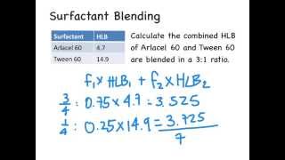 Emulsion Surfactant Calculations [upl. by Vander9]