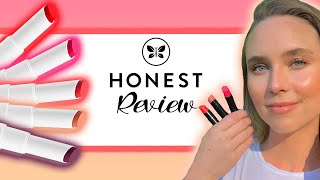 Honest Beauty Tinted Lip Balm Swatches [upl. by Anahsit188]