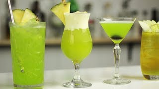 5 x MIDORI COCKTAILS  Green Melon Drinks [upl. by Anivlem]