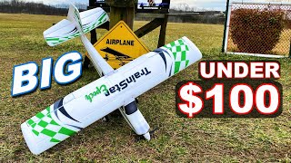 BEST BIGGEST BRUSHLESS RC Plane Under 100  Volantex TrainStar Epoch 7476 V2  TheRcSaylors [upl. by Verine686]