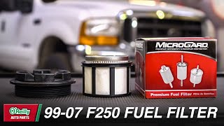 How To Change the Fuel Filter on a 1999 to 2003 Ford F250 Fuel Filter [upl. by Dragone938]