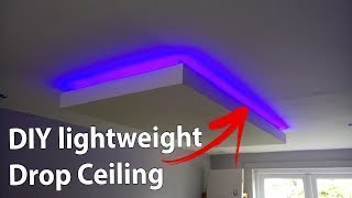 DIY Lightweight Drop Ceiling lighting [upl. by Feirahs983]