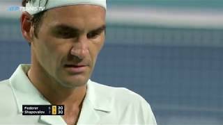 Roger Federer v Denis Shapovalov Best Shots and Rallies  Miami Open 2019 [upl. by Artemus]