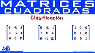 Matrices cuadradas Clasificación [upl. by Chester]