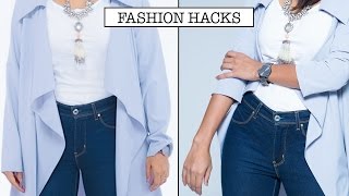 How To Instantly Fix Long Sleeves  No Sew [upl. by Rehpotsrik304]