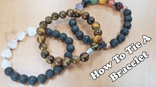 How To Tie A Bracelet Knot Jewelry Making Tutorial [upl. by Forlini]