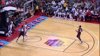 Paul George Gruesome Leg Injury in Team USA Basketball Showcase HD [upl. by Etnaik]