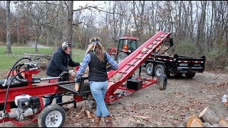 604 New Firewood Splitting Record for us One Full Cord in Record Time [upl. by Aletha]