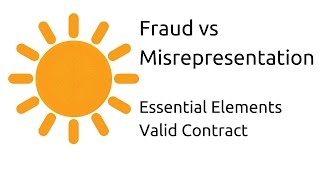 Fraud vs Misrepresentation  Other Essential Elements of a Valid Contract  CA CPT  CS amp CMA [upl. by Anita]