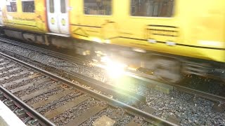 Merseyrail 507 009 making arcs at Birkdale station [upl. by Kevan]