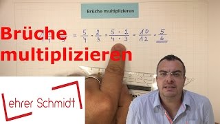 Brüche multiplizieren  Bruchrechnung  Mathematik  Lehrerschmidt [upl. by Weston745]