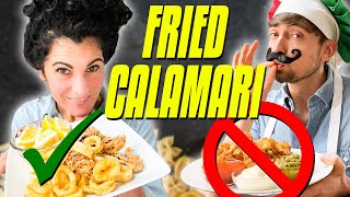 How to Make FRIED CALAMARI  Authentic Italian Calamari Recipe [upl. by Kovacev]