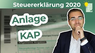 Steuererklärung 2020  Anlage KAP ausfüllen [upl. by Barnard657]